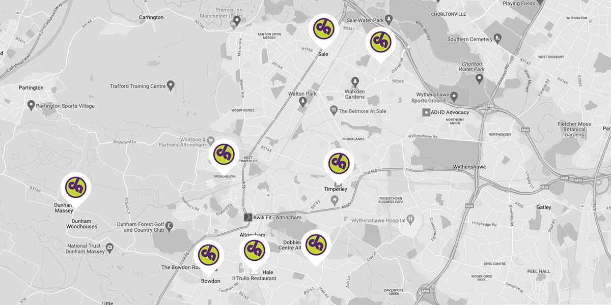 Drive Altrincham map of areas covered